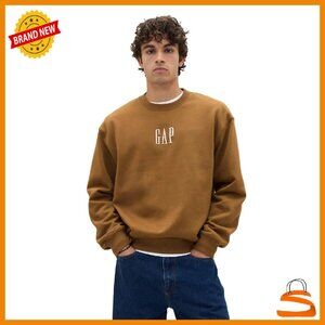 Men's Fleece Crewneck Sweatshirt Logo Activewear Casual Comfort